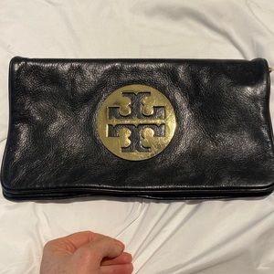 Tory Burch black reva clutch